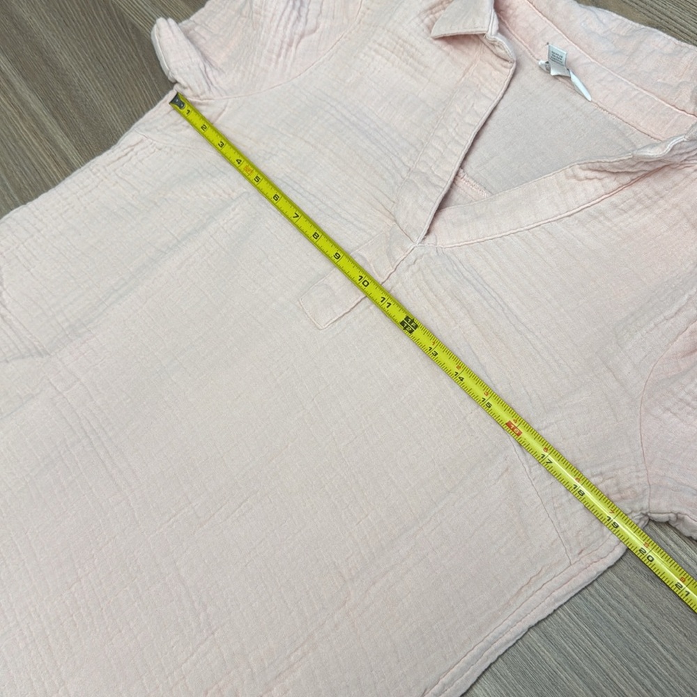 Three Dots Women Double Gauze 100% Cotton Dress Pink Small - Picture 5 of 8